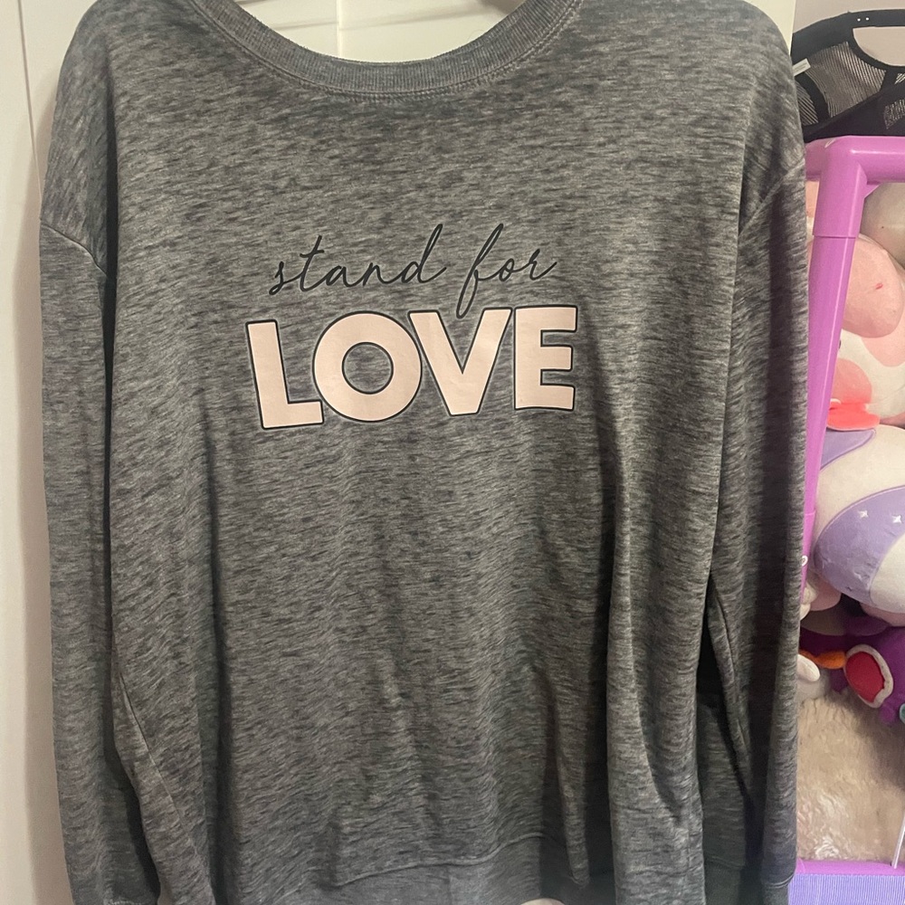 Gray 'Stand for Love' Sweatshirt